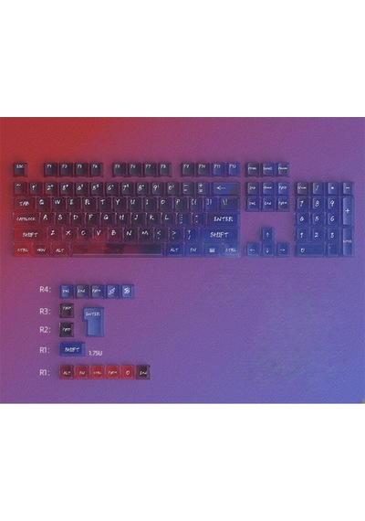 Nebula Bulutu Keycaps Renkli Sisli Mekanik Rgb Klavye Tuş Takımı