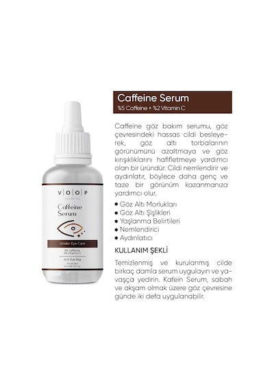 Voop Kafein İçerikli Göz Altı Morlukları Karşıtı Vitamin C 30 ML