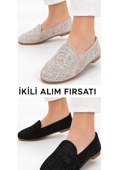 Papucumun Dünyası Kadın Örgü Malzeme Nefes Alan Günlük Kullanım Babet Çok Renkli