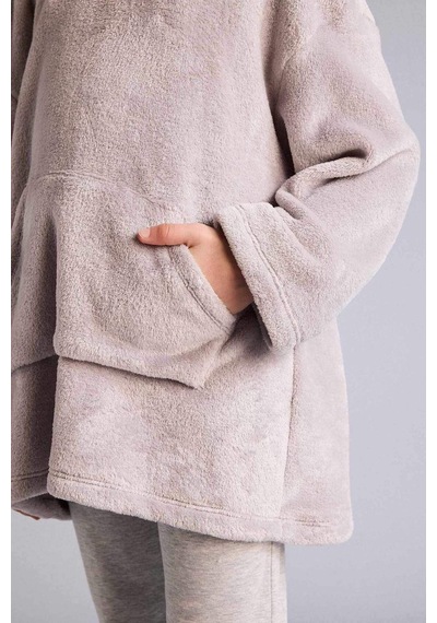 Defacto Kadife Elbise Kız Çocuk G8546a825wngr442 Gri-gr442