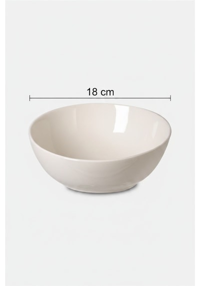 6'lı Truva Salata Kasesi 18cm Krem Rinart