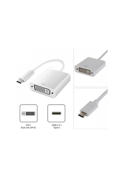 Type C To Dvi 24+5 Çevirici Dönüştürücü Adaptör