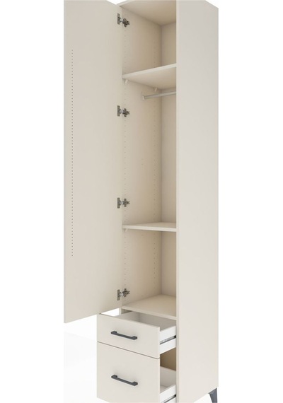 Hyperion Dolap 3 Raflı 2 Çekmeceli Tek Askılı 44x44x243 Aytaşı-aytaşı Aytası