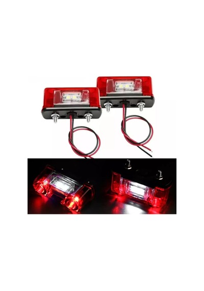 Ahmet Otomotiv 2 Adet Ledli Plaka Lambası Universal 12v-24v Takım Sağ Sol