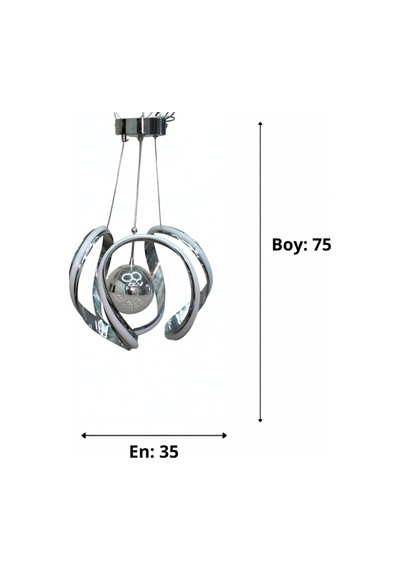 Ahtapot 3 Lü Büyük Modern Ledli Avize Çizgili 3 Renk Power Ledli Krom Kaplama Yatak Odası Salon Mutfak