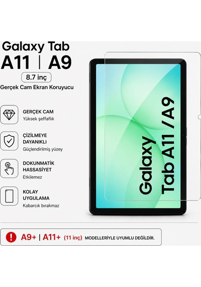 Samsung Galaxy Tab A11 / A9 8.7 Inç Uyumlu Temperli Cam Ekran Koruyucu,parlak Kalemle Uyumlu