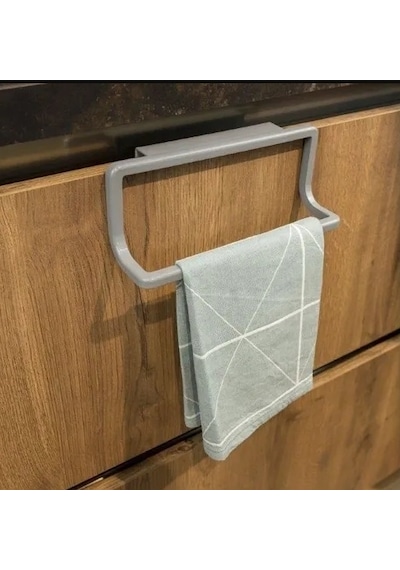 Towel Hanger Dolap Kapağına Asılabilen Havluluk, Havlu Askısı Grı Gri