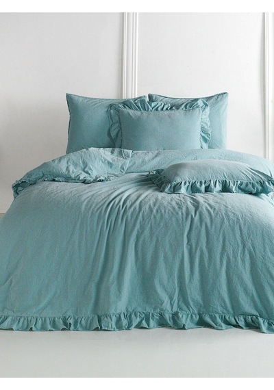 Bedline Ranforce Nevresim Takımı Tek Kişilik Exclusive Stonewashed Mint