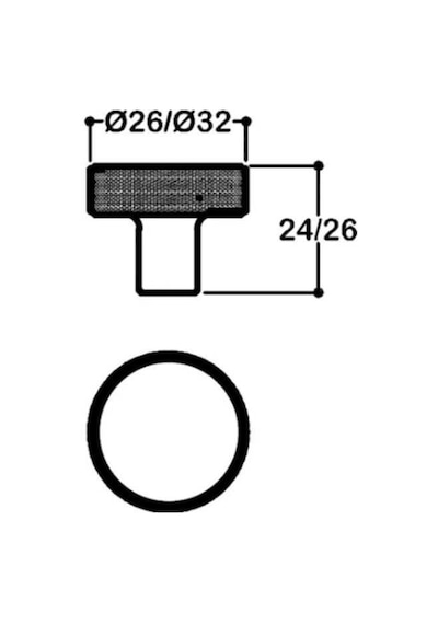 System Düğme Mobilya Kulbu Siyah Renk 32mm Kulp Sy1980 0032 Al6 Çok Renkli