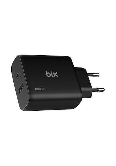Bix Bx2p65g Gan Pd 65w Type-c Ve Usb-a Qc Çift Portlu Hızlı Şarj
