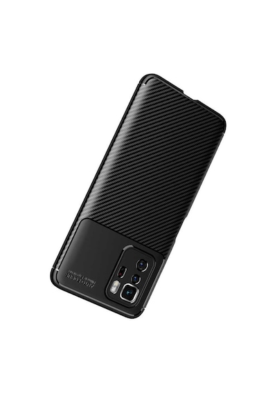 Xiaomi Poco X3 Gt Kılıf Karbon Görünümlü Silikon Kamera Korumalı Üstün Koruma Celikaksesuar Siyah