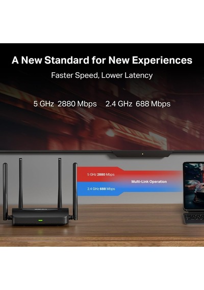 Mr25be Be3600 Mbps, Fiber Destekli, 4 10/100/1000mbps Port, Easy Mesh Uyumlu, Dual-band Wi-fi