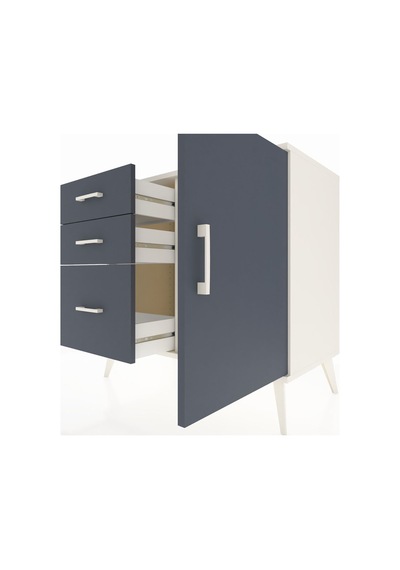 Hyperion Şifonyer Tek Raflı 3 Çekmeceli Tek Kapaklı 88x44x80 Aytaşı-antrasit Antrasit Hyperion Şifonyer Tek Raflı 3 Çekmeceli Tek Kapaklı 88x44x80 Aytaşı-antrasit Antrasit