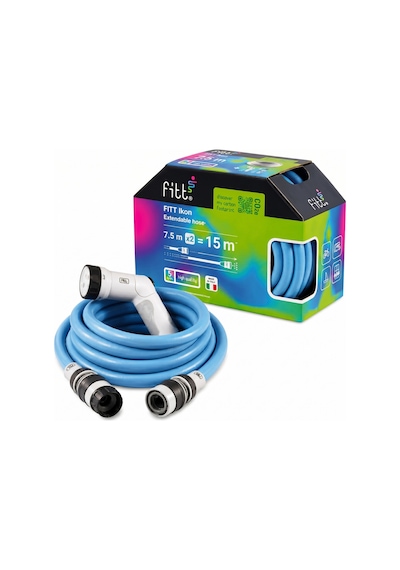 Ikon Blue Uzayan Bahçe Sulama Hortumu Tabancalı 15 Metre