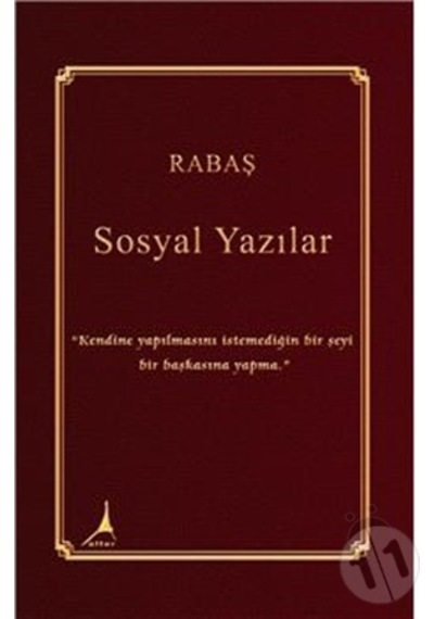 Sosyal Yazılar - Rabaş - Alter Yayınları