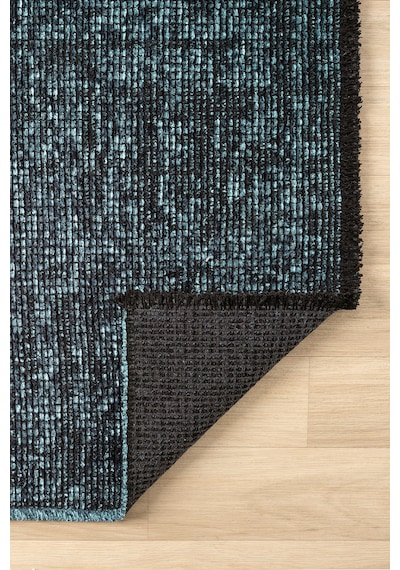 Antik Turkuaz Halı Yıkanabilir Kaymaz Taban Şönil Kilim Dokuma Pamuk Taban Kilim 10364a Turkuaz