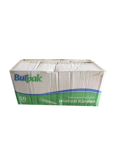 Burpak Poşetli Jelatinli Ahşap Kürdan 50 x 400'lü