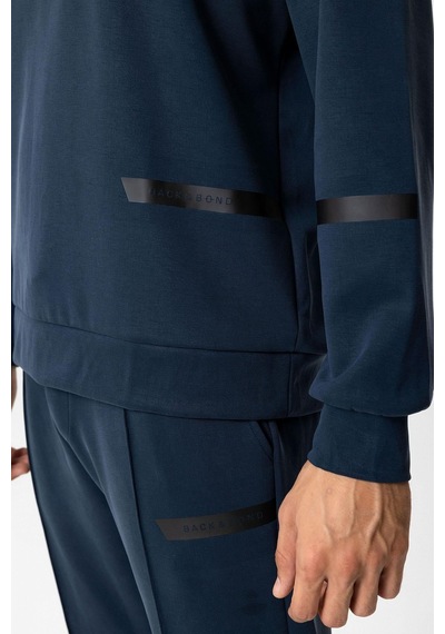 Backandbond Lacivert Regular Fit Dik Yaka Yarım Fermuarlı Sweatshirt