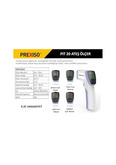 Prexiso PIT20 Infrared Alından Temassız Termometre Ateş Ölçer