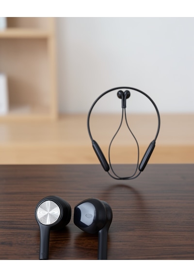 Kablolu Boyun Askılı Dijital Göstergeli Bluetooth Kulaklık 60 Saat