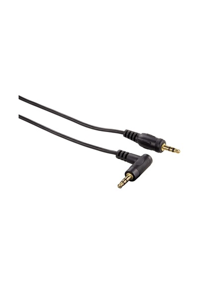 3.5mm - 3.5mm, Siyah Altın Uç Açılı 0.75m