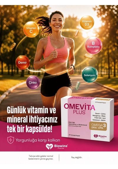 Biowins Pharma Omevita Plus Omega 3 Dha Epa Multivitamin Multimineral 30 Yumuşak Kapsül