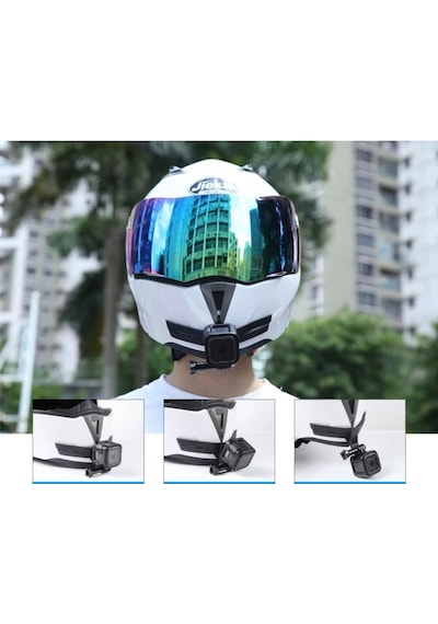 Motosiklet Kask Çene Yapıştırıcılı Telefon Ve Aksiyon Kamera Tutucu