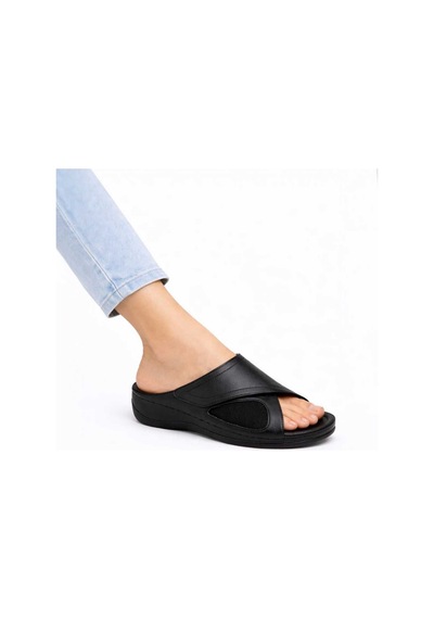 Look Life Kadın Günlük, Rahat, Jelly Cool Teknolojili Halluks Valgus Terlik siyah