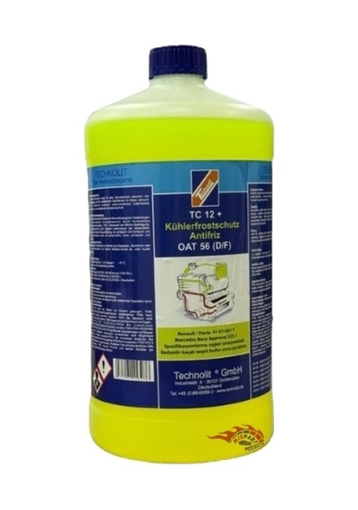 Technolit Oat Sarı Antifriz 3lt -56 Derece Renkli