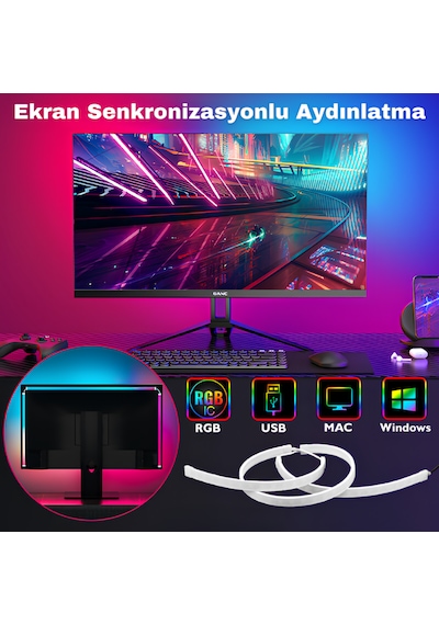 Bilgisayar Ambilight Işığı Görüntüye Duyarlı Ambilight Led