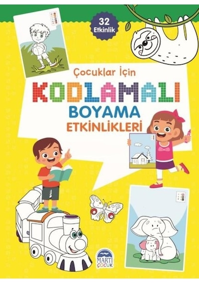 Çocuklar için Kodlama Etkinlikleri - Sarı - 32 Etkinlik- Martı Yayınları
