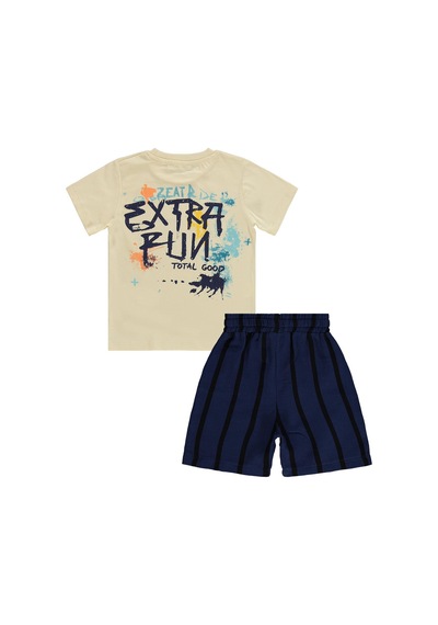 Civil Boys Extra Fun Baskılı 2-5 Yaş Takım - Ekru Ekru - Lacivert Civil Boys Extra Fun Baskılı 2-5 Yaş Takım - Ekru Ekru - Lacivert