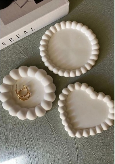 Bernami Mumluk Şamdanpinterest Üçlü Dekoratif Tabak Seti Takı, Hediyelik Diğer