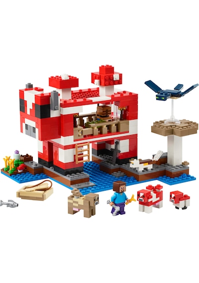 LEGO® Minecraft® Mooshroom Evi 21270 - 8 Yaş ve Üzeri Macera Oyunları Seven Çocuklar için Mantar Tarlaları İçeren Oyuncak Yapım Seti (500P)