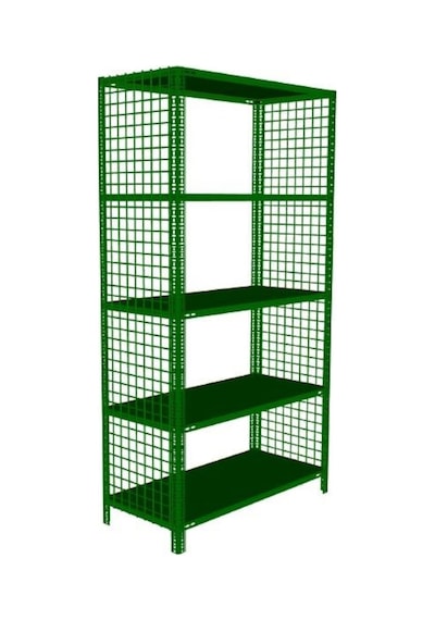 Rafburada 5 Katlı Renkli Tel Kafes Çelik Raf. Dekoratif Raf Turuncu 43 x 75 x 200 CM