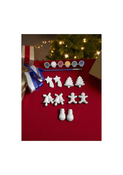 Yılbaşı Noel Boyama Seti,dıy, Taş Boyama Seti, Kardan Adam, Kurabiye Adam,çan,çam Ağacı