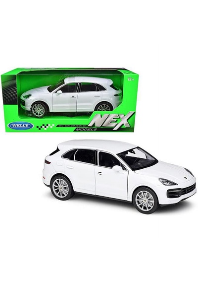 1:24 Ölçek Welly 2018 Porsche Cayenne Turbo Diecast Metal Minyatür Model Araba 15cm