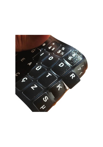Türkçe F Klavye Etiketi - Notebook Ve Pc Klavyeleri İçin Dayanıklı Mat Pvc Etiketler