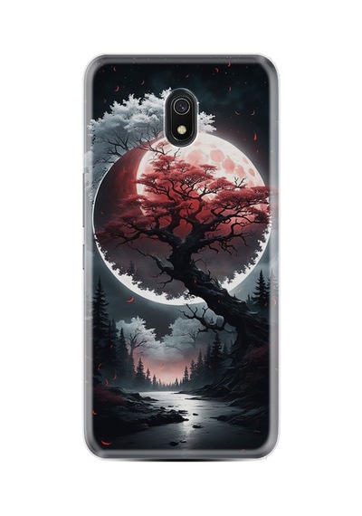 Xiaomi Redmi 8a Kılıf Boutique Baskılı Resimli Ağaç Ve Ay Pcode -057