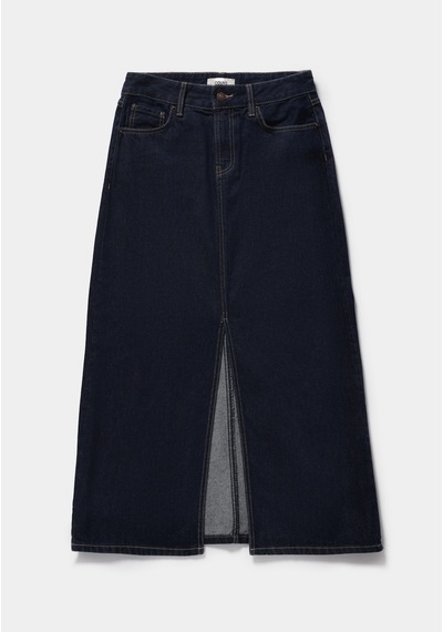 Colin's Colins Slim Fit Düz Fermuarlı Kadın Dark İndigo Denim Etek Cl1082782 Q1.v2 Dn45186