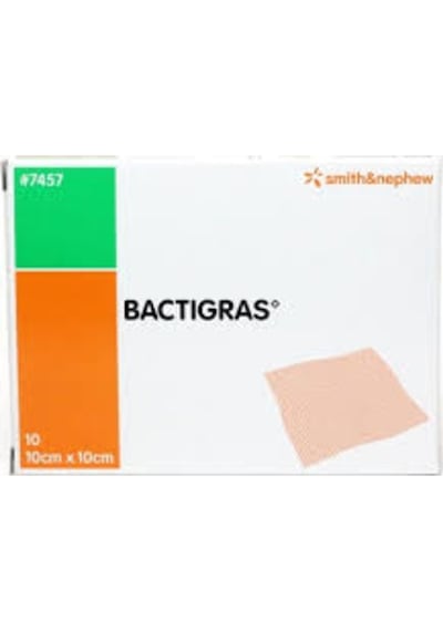 Smith&Nephew Bactigras Parafinli Tül Sargı Yara Bakım Örtüsü 10 x 10 CM