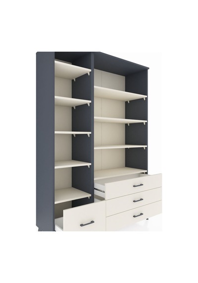 Hyperion Dolap 9 Raflı 4 Çekmeceli 132x44x195 Antrasit-aytaşı/aytaşı Aytası/aytası - Antrasıt Hyperion Dolap 9 Raflı 4 Çekmeceli 132x44x195 Antrasit-aytaşı/aytaşı Aytası/aytası - Antrasıt
