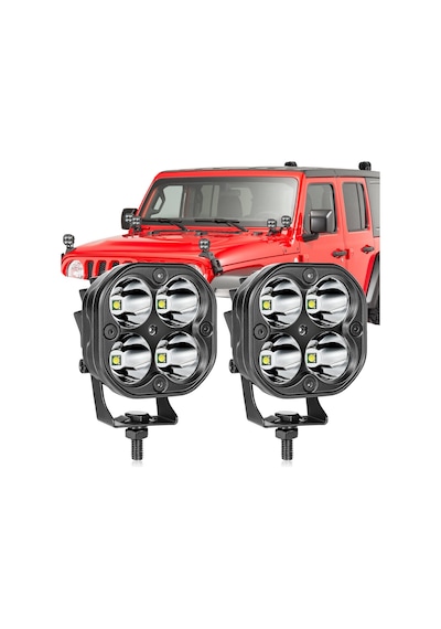 Off Road Ve Arazi Aracı 3 İnç Beyaz Çalışma Ve Sis Lambası 2 Ad