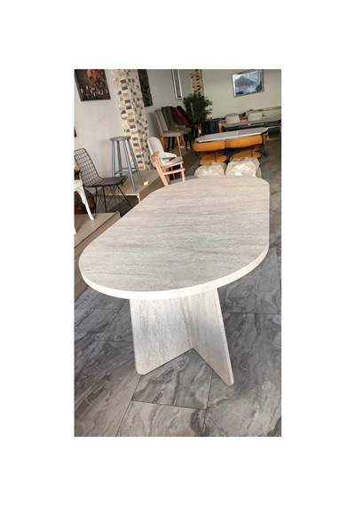 Terra Traverten Mdf Sabit Masa 90x170 Cm V Ayak Modern Ve Şık Yemek Masası Traverten Terra Traverten Mdf Sabit Masa 90x170 Cm V Ayak Modern Ve Şık Yemek Masası Traverten