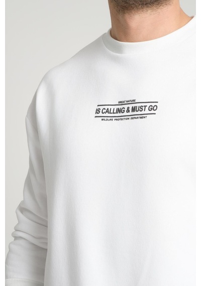 Alexander Gardi Alexandergardı İçi Polarlı Baskı Detaylı Sweatshırt B23-37401 001