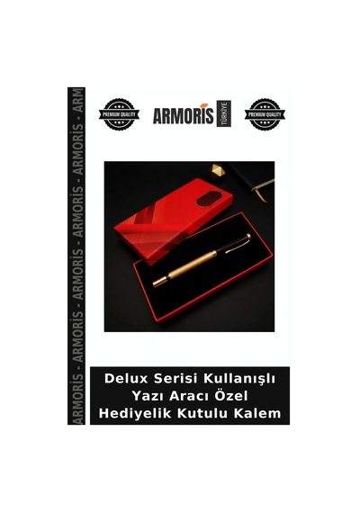 Delux Serisi Kullanışlı Yazı Aracı Özel Hediyelik Kutulu Kalem Çok Renkli