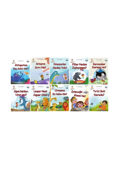 1. Sınıf Öğretmen Tavsiyeli Okumayı Sevdiren 16 Sayfa 10 Kitaplık Hikaye Seti-4 Slime Set Hediyeli