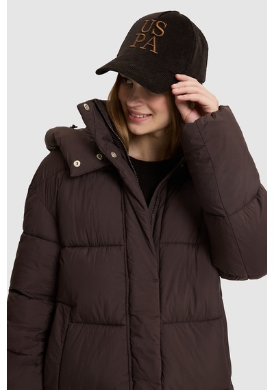 U.S. Polo Assn. Kadın Koyu Kahverengi Kaban 50328213-vr084