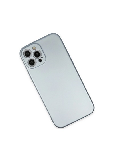 Apple iPhone Uyumlu 12 Pro Max Kılıf Nano İçi Kadife Silikon - Sky Blue Mavi