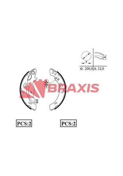 Braxis Ac0086 Arka Fren Balatası Pabuç Fiesta Vı 08-mazda Iı 07- 8v512200aa